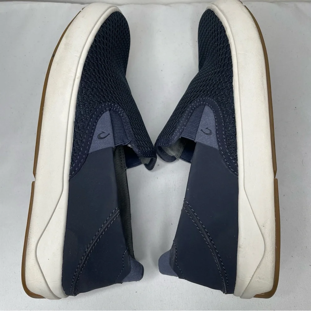 Olukai Men's Laeahi Kapa Slip On Shoe Size 7 Navy Blue Mesh Casual EUR 40